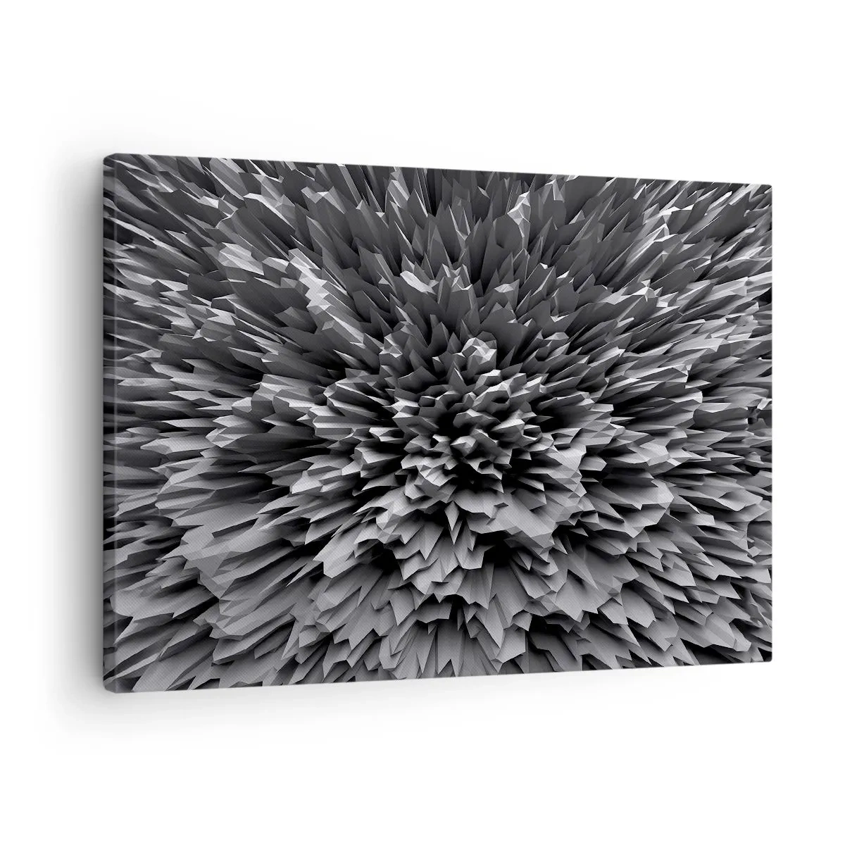 Cuadro sobre lienzo - Impresión de Imagen - Estructura abstracta en tonos de gris - 70x50cm - No puede ser más afilado - Decoración de pared moderna para salón y dormitorio ARTTOR