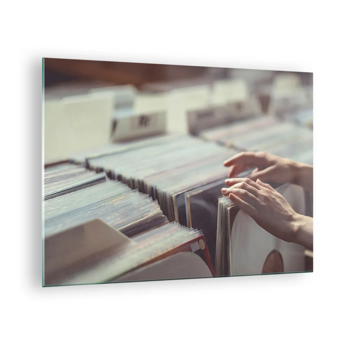 Cuadro sobre vidrio - Impresiones sobre Vidrio - En busca de emociones - 70x50cm - En busca de emociones - Decoración de pared moderna para salón y dormitorio ARTTOR