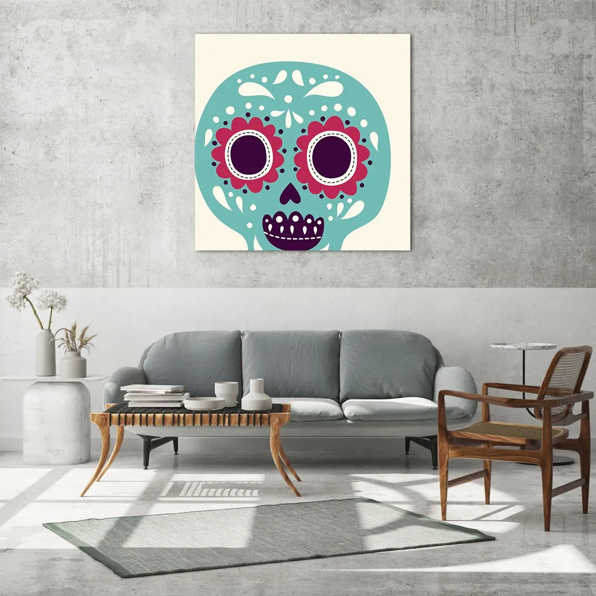 Cuadro sobre vidrio - Impresiones sobre Vidrio - La vida: diversión hasta la muerte - 30x30 cm