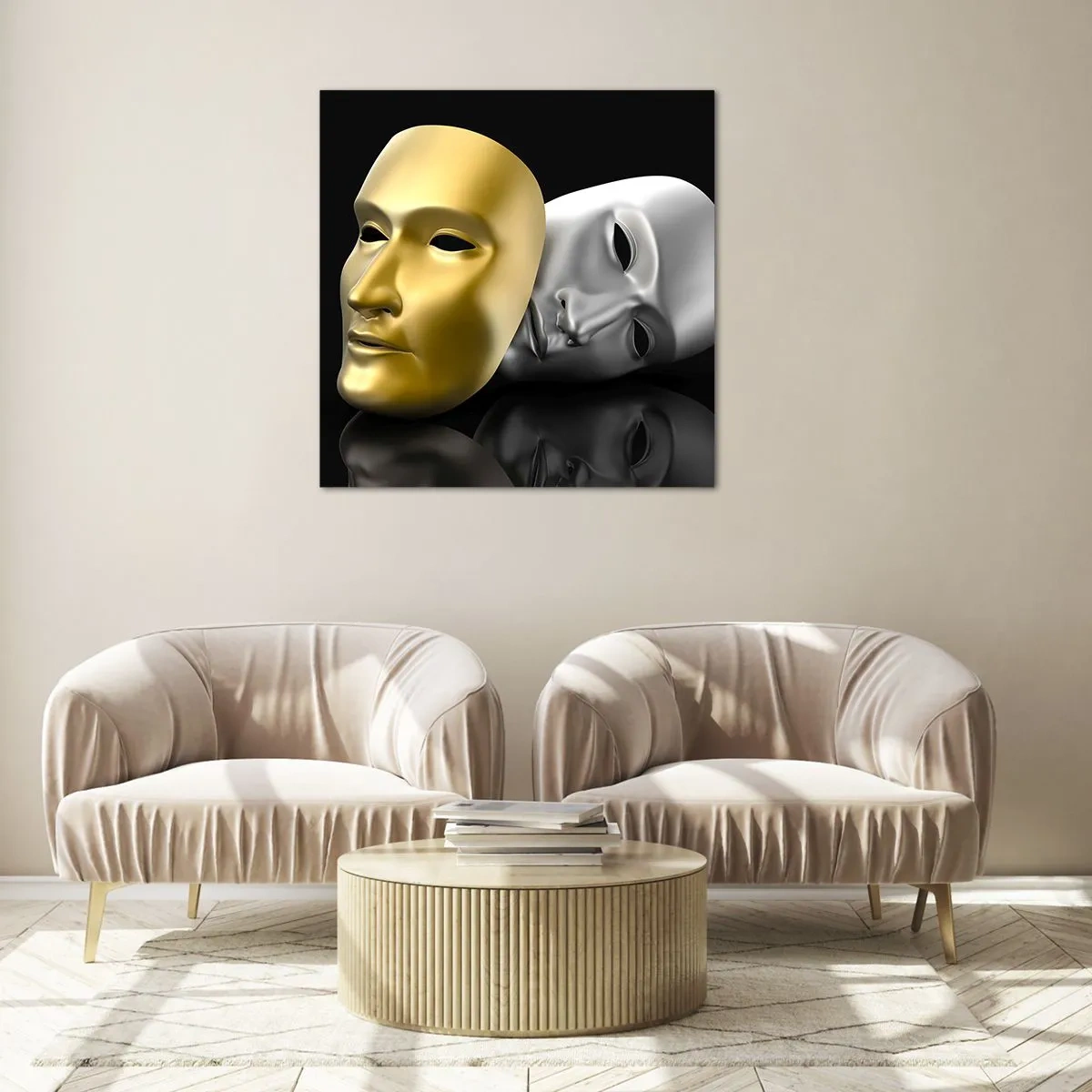 Cuadro sobre vidrio - Impresiones sobre Vidrio - La vida es un teatro - 30x30 cm