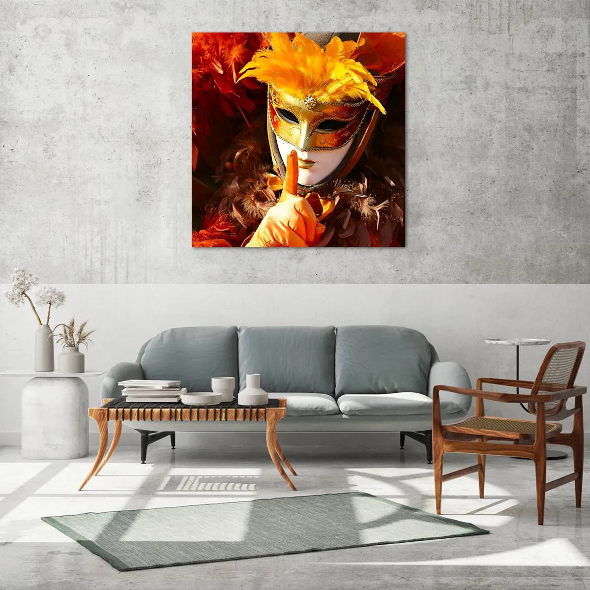 Cuadro sobre vidrio - Impresiones sobre Vidrio - El misterio es parte del juego - 30x30 cm