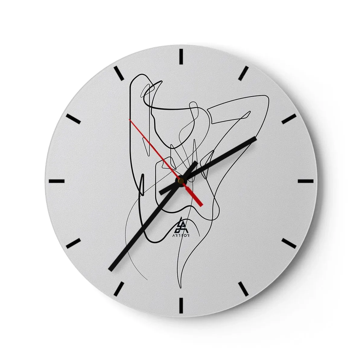 Reloj de pared - Reloj de vidrio - Silueta femenina abstracta en una línea minimalista. - 30x30cm - Realmente, tal y como eres - Decoración de pared moderna para salón, cocina y dormitorio ARTTOR