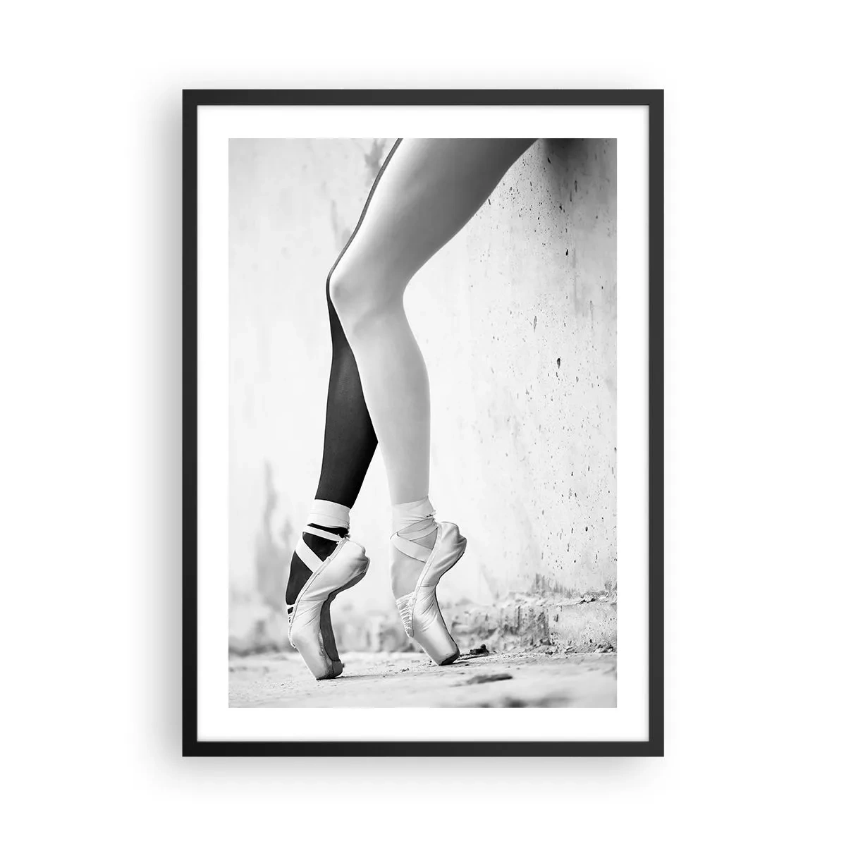 Póster en marco negro - La sutileza del ballet - 50x70cm - Bailarina, ¡voila! - Decoración de pared moderna para salón y dormitorio ARTTOR