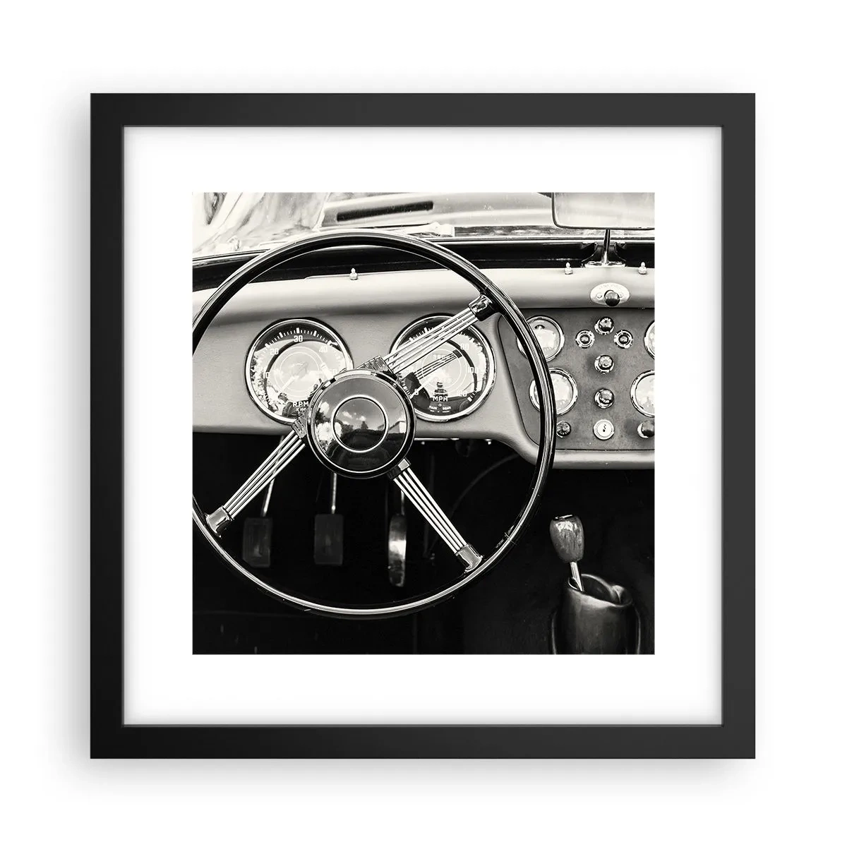 Póster en marco negro - El sueño de un coleccionista - 30x30 cm