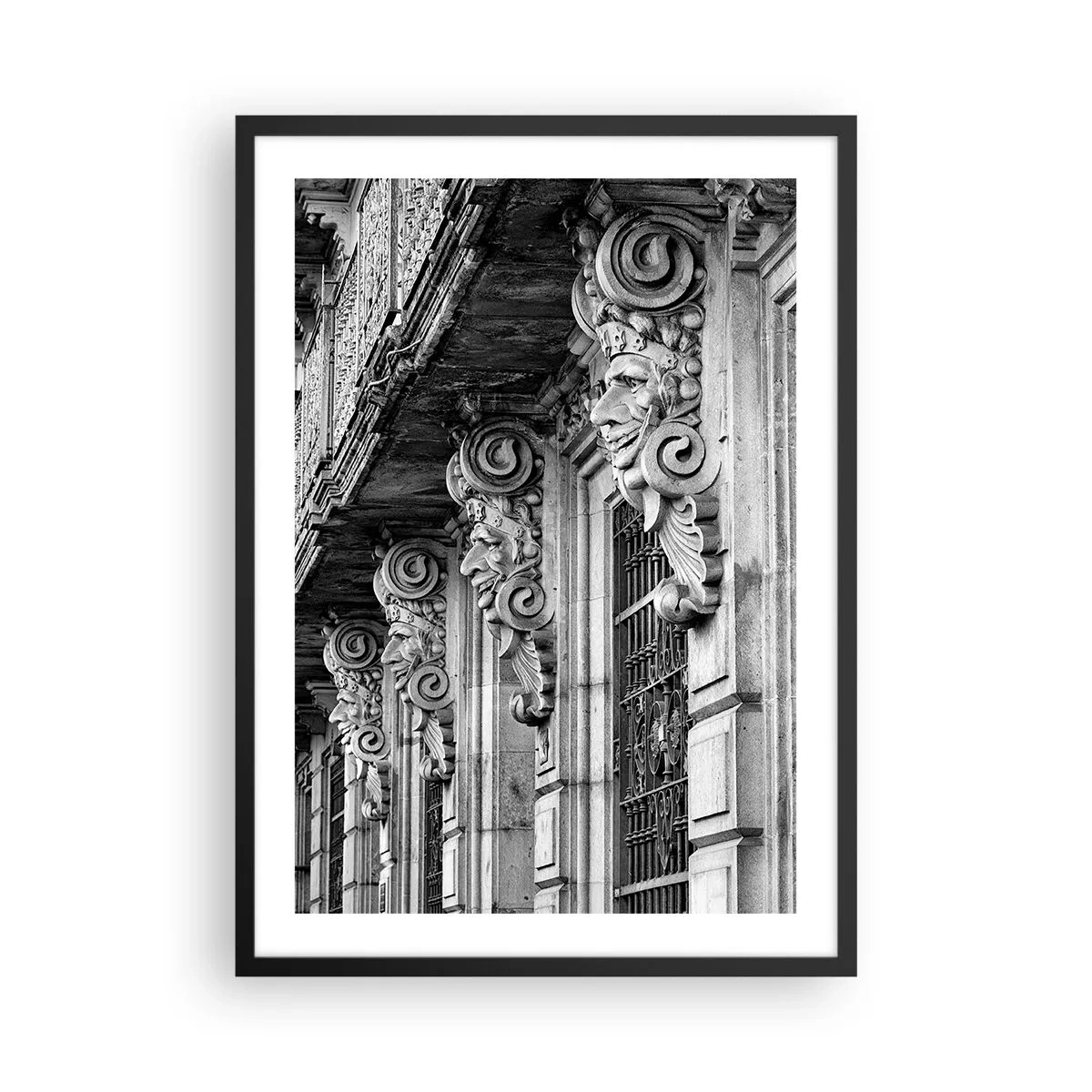 Póster en marco negro - La increíble Barcelona - 50x70cm - Barcelona alucinante - Decoración de pared moderna para salón y dormitorio ARTTOR